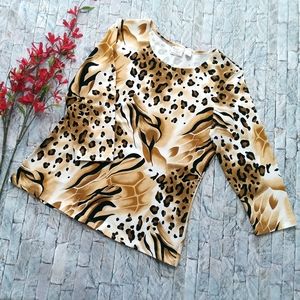Women With Control Animal Print Blouse